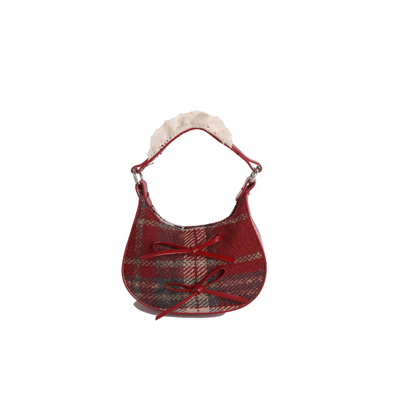 WoStylish Karo-Muster Handtasche Brehn