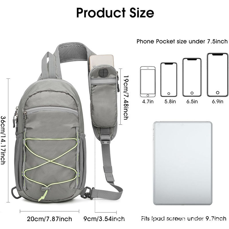Sling-Rucksack mit Multifunktionalem Stauraum und Ergonomischem Tragesystem Brehn