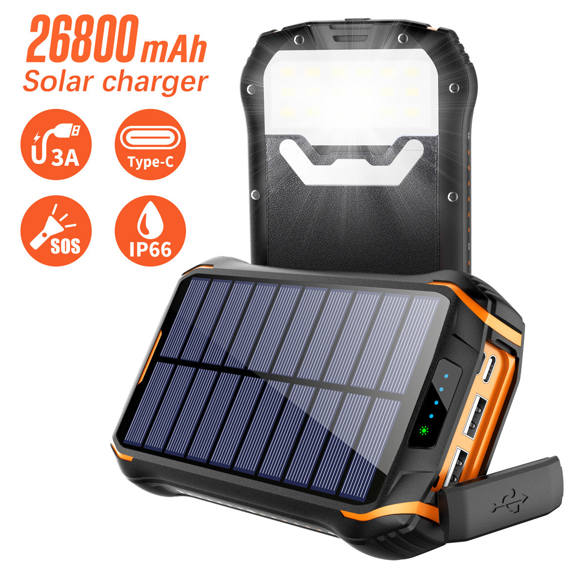 Solar-Powerbank mit Hoher Speicherkapazität und Ip66 Schutz Brehn