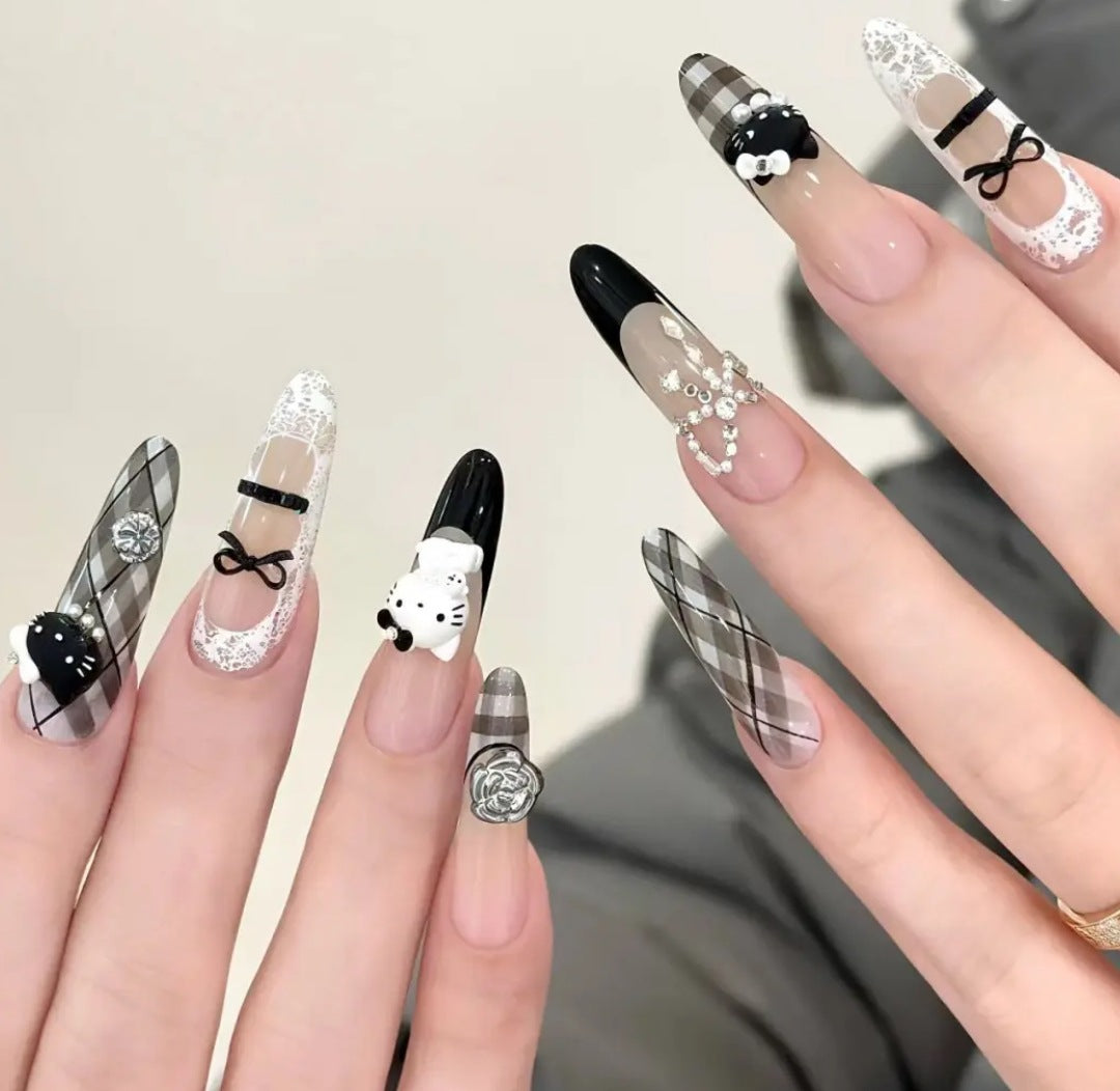 Dekorative Stiletto Press-On Nägel Brehn