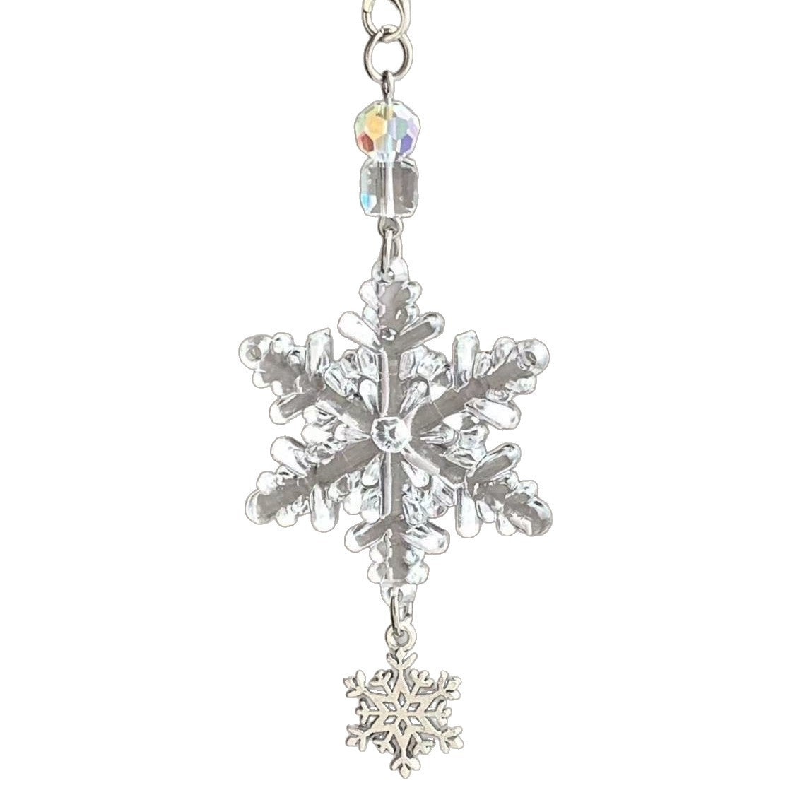 Schneeflocken Charm Schlüsselanhänger Brehn