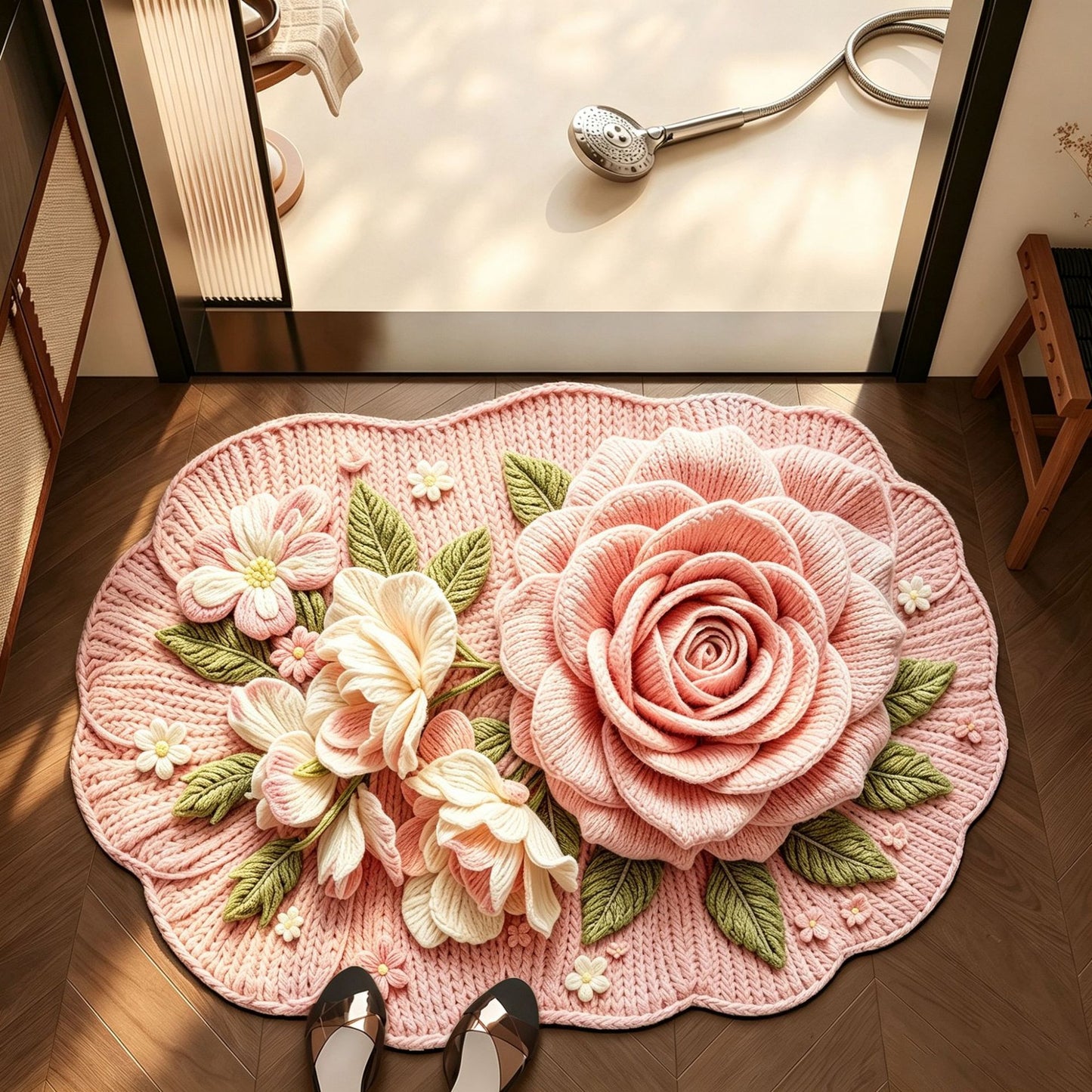 Blumen Design Badezimmermatte Brehn