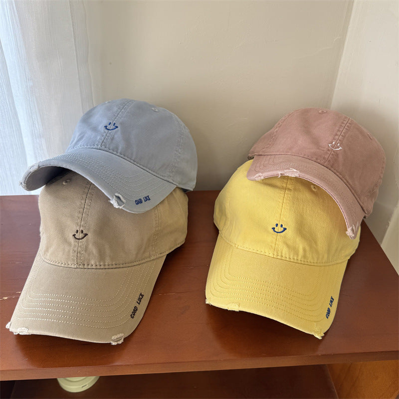 Damen Freizeit Smiley-bestickte Mütze Brehn