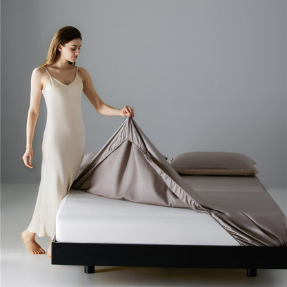 Luxuriöses Deep-Fit Kühl-Satin Spannbetttuch