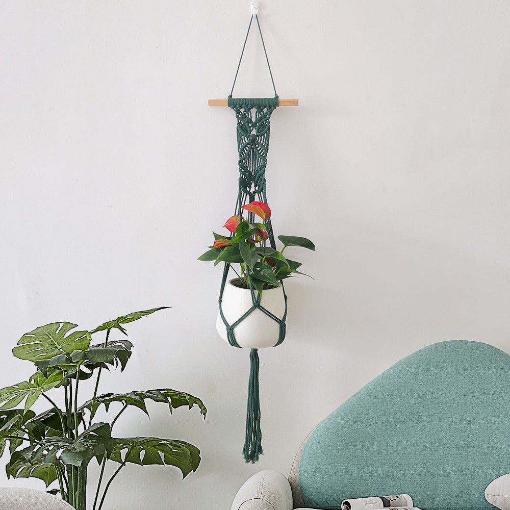 Makramee-Blumenhalter mit elegantem Design