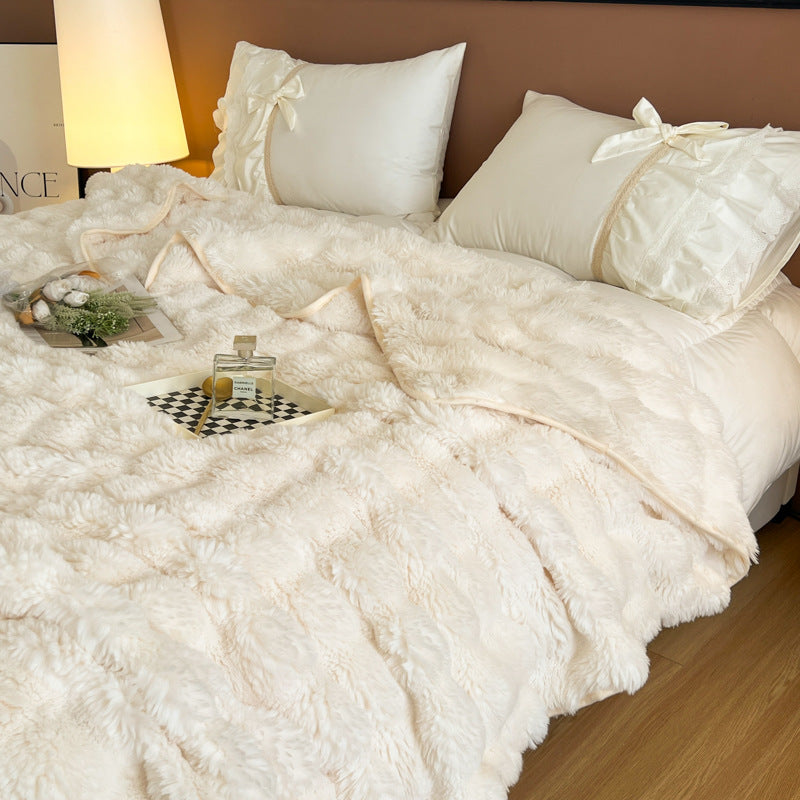 Ultra-weiche strukturierte Fleece-Decke Brehn