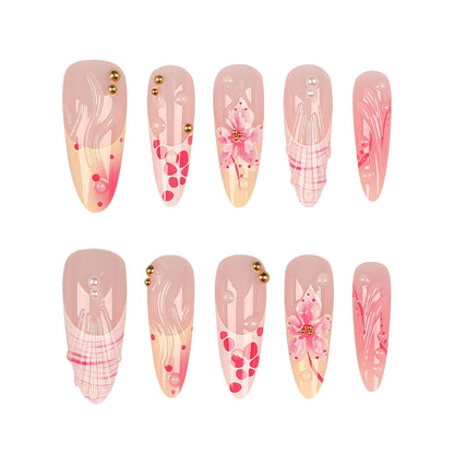 Künstlerisches Floral-Nagelspitzen-Set