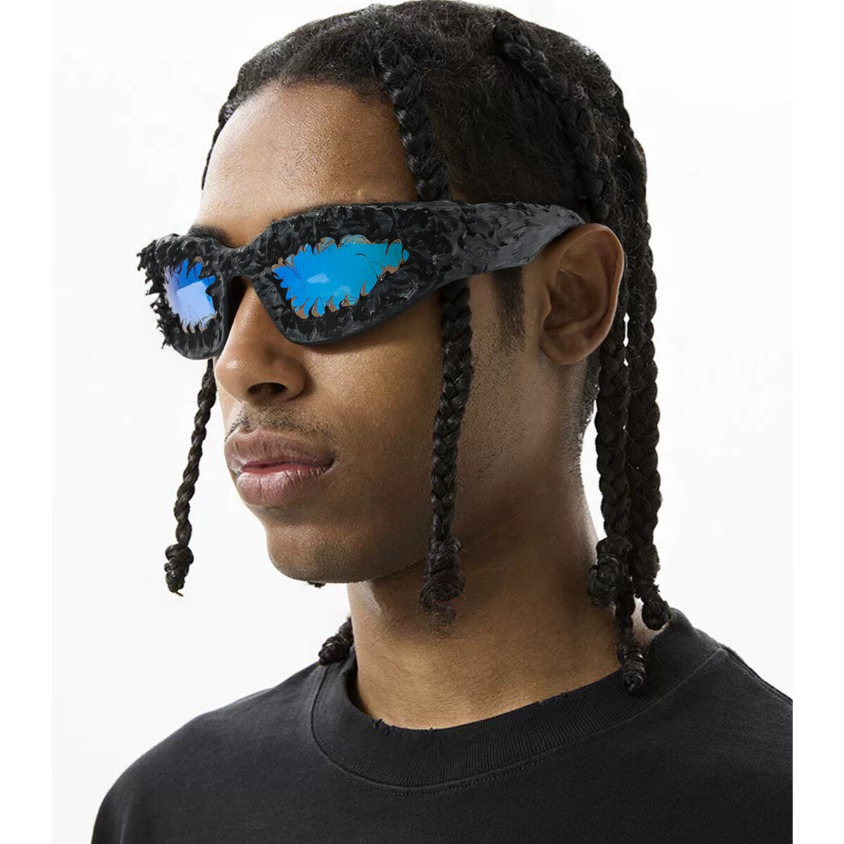 Damen einzigartige Sportsonnenbrille im futuristischen Design Brehn