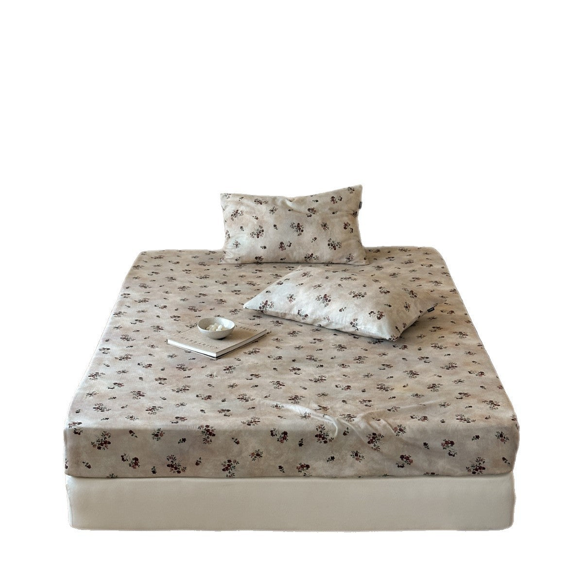 Bedrucktes Baumwoll-Percale Spannbettlaken und Kissenbezug Set