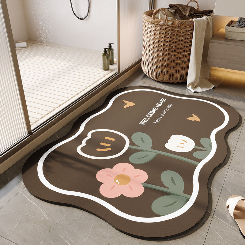 Dekorative florale Badematte Brehn