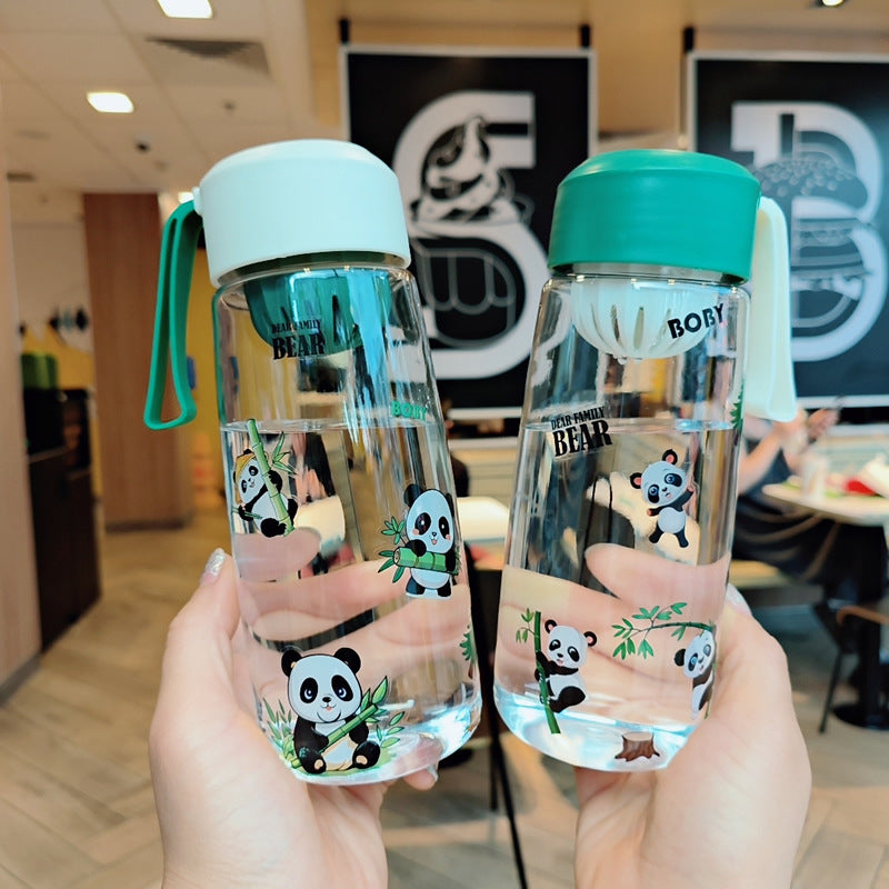 Damen Verspielte Trinkflasche mit fröhlichem Panda-Motiv Brehn