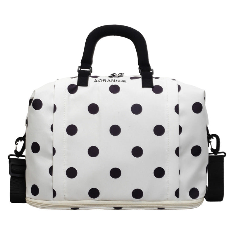 Stylische gepunktete Reisetasche