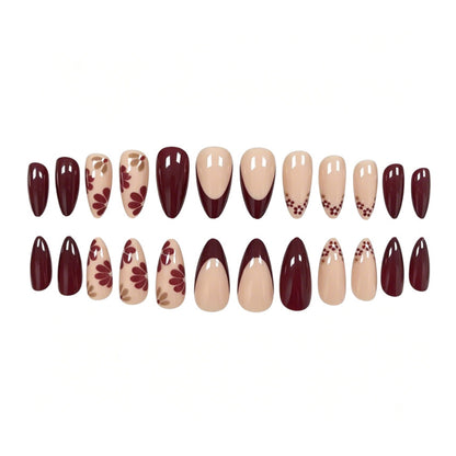 Elegantes florales Acryl-Naildesign Brehn