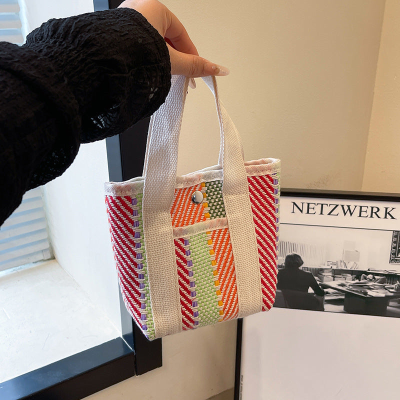 Bunte Gewebte Strandtasche Brehn