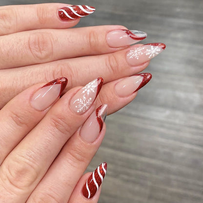 Festliche Feiertags-Themen-Nagelkunst Brehn