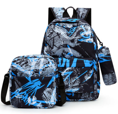 Graffiti-Druck Multifunktionaler Rucksack-Set Brehn