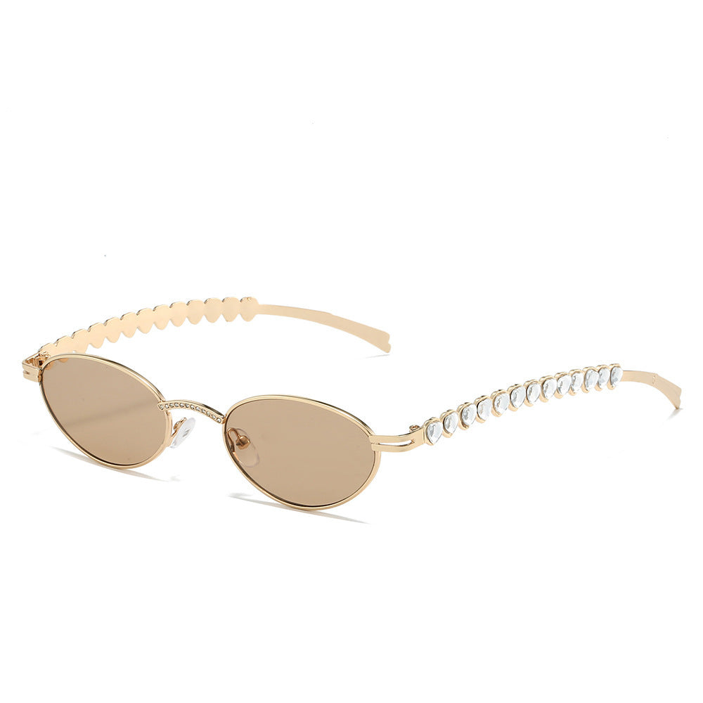 Elegante mit Strass veredelte Katzenaugenbrille Brehn