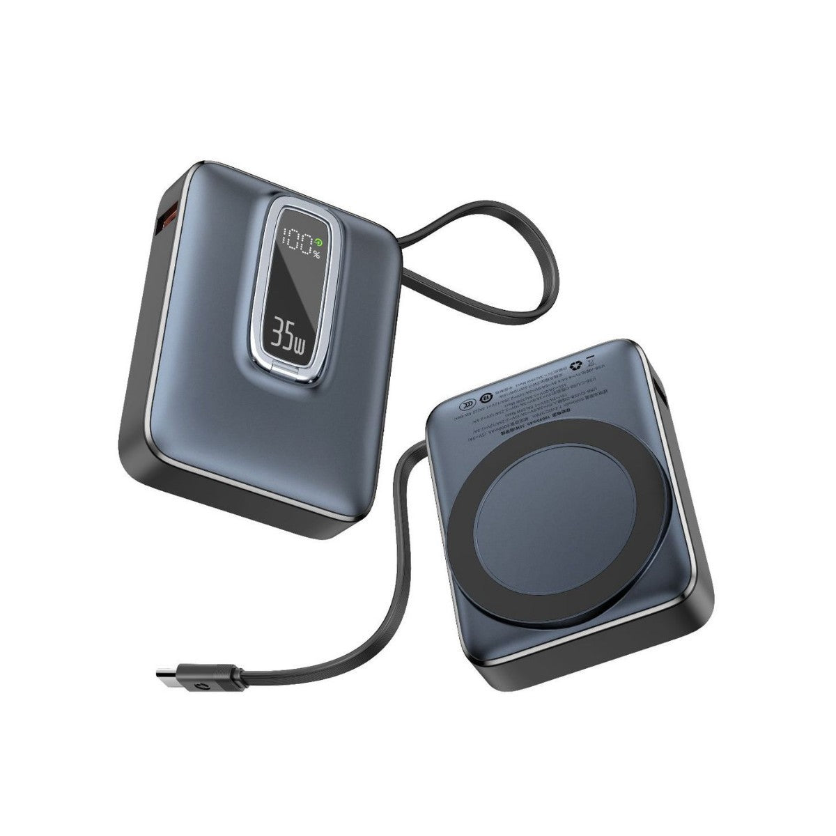 Tragbare Powerbank mit Innovativer Wireless-Ladefunktion und Digitalem Ladeindikator Brehn
