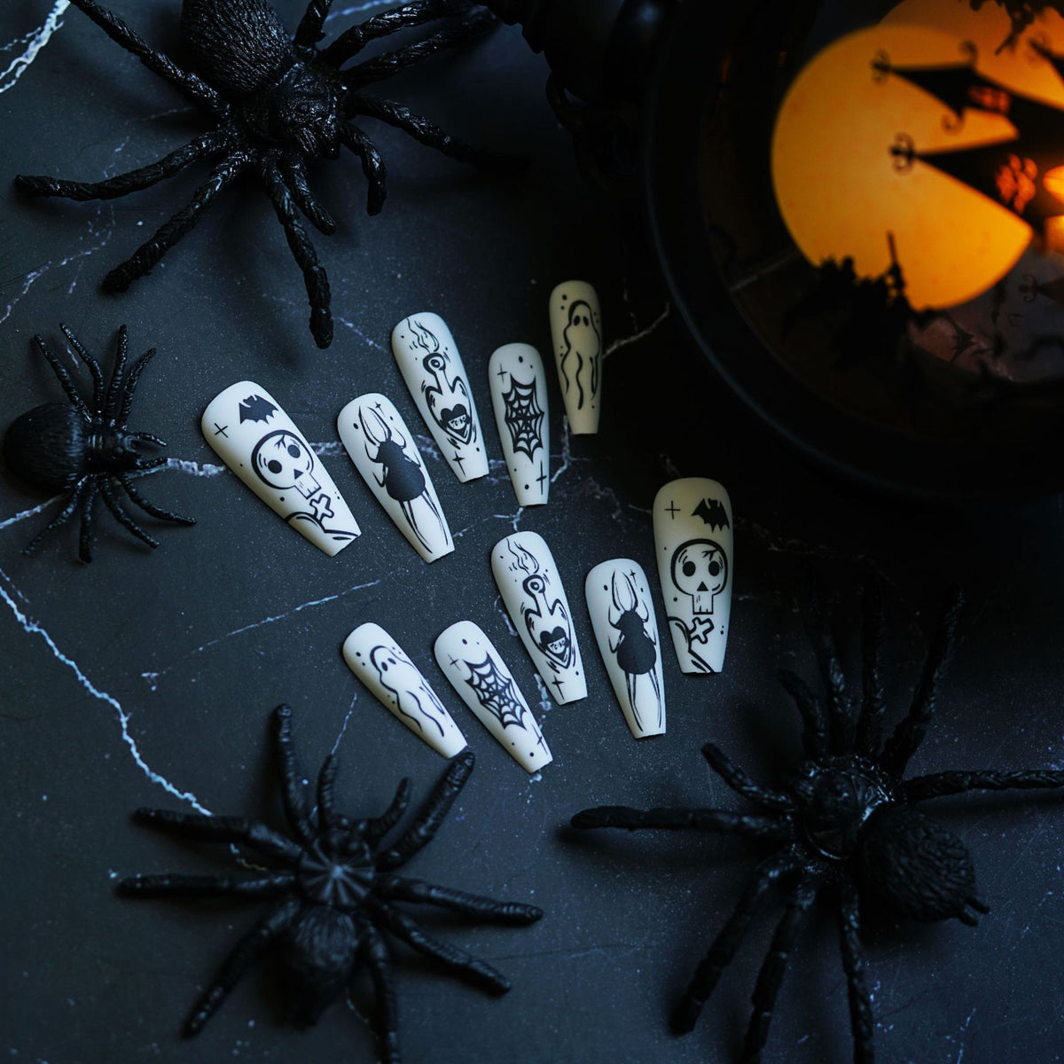 Halloween-Themen Press-On Nagelset Brehn
