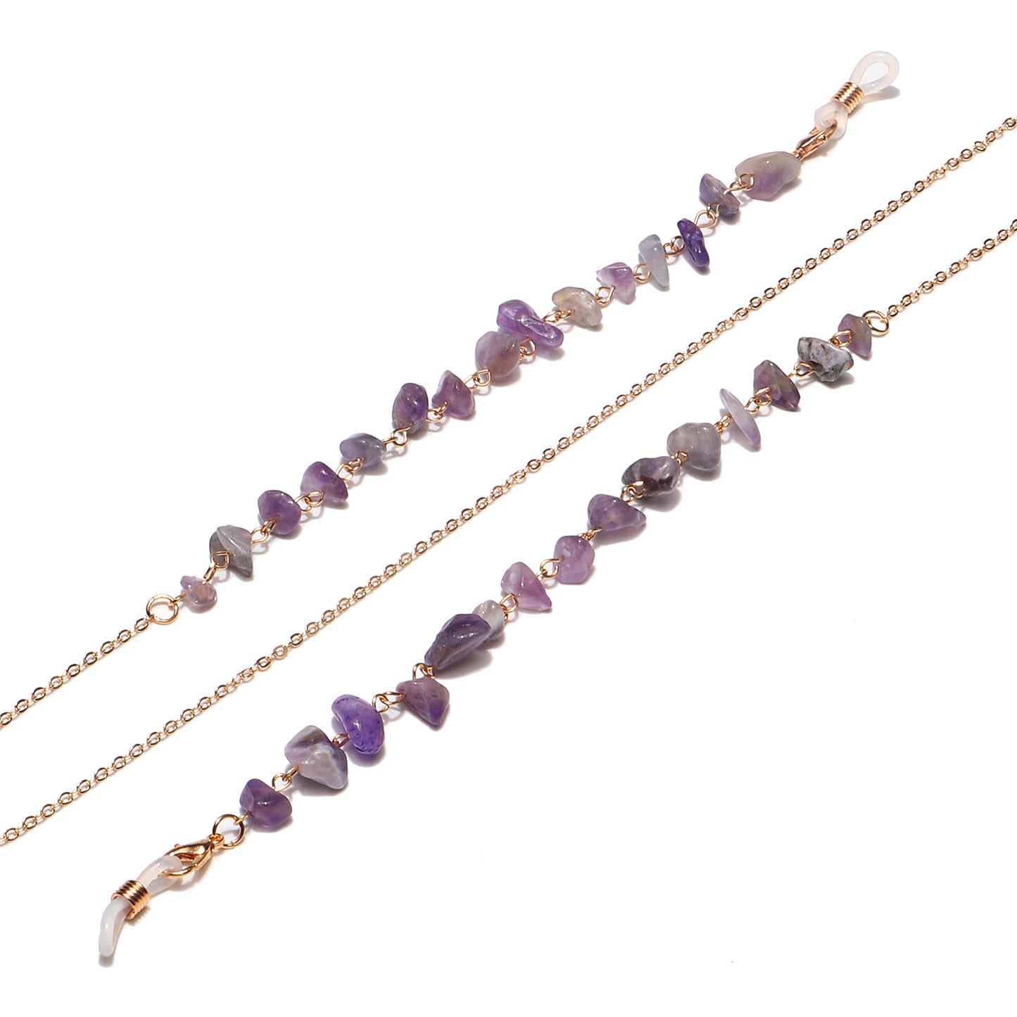 Natürliche Amethyst-Kristall-Brillenketten Brehn