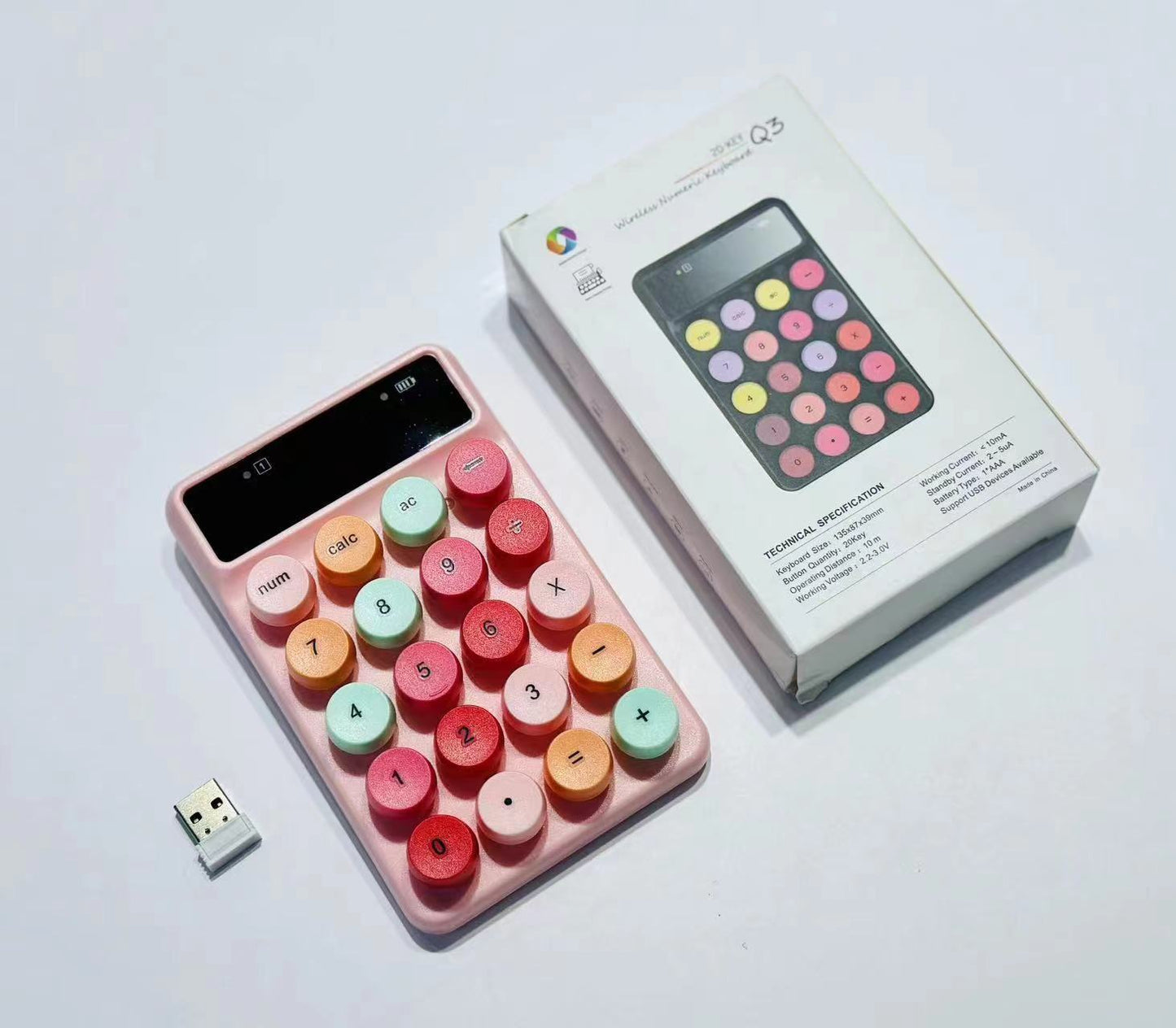 Kabellose Retro Taschenrechner-Tastatur Brehn