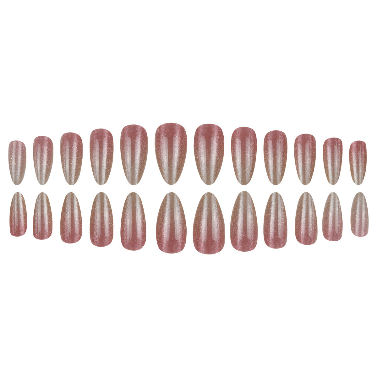 Elegante Glitter Ombre Press-On Nägel Brehn