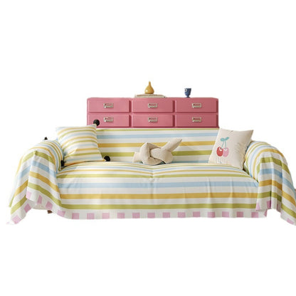 Patterned Sofa Slipcover with Full-Seat Fit and Non-Slip Textured Weave