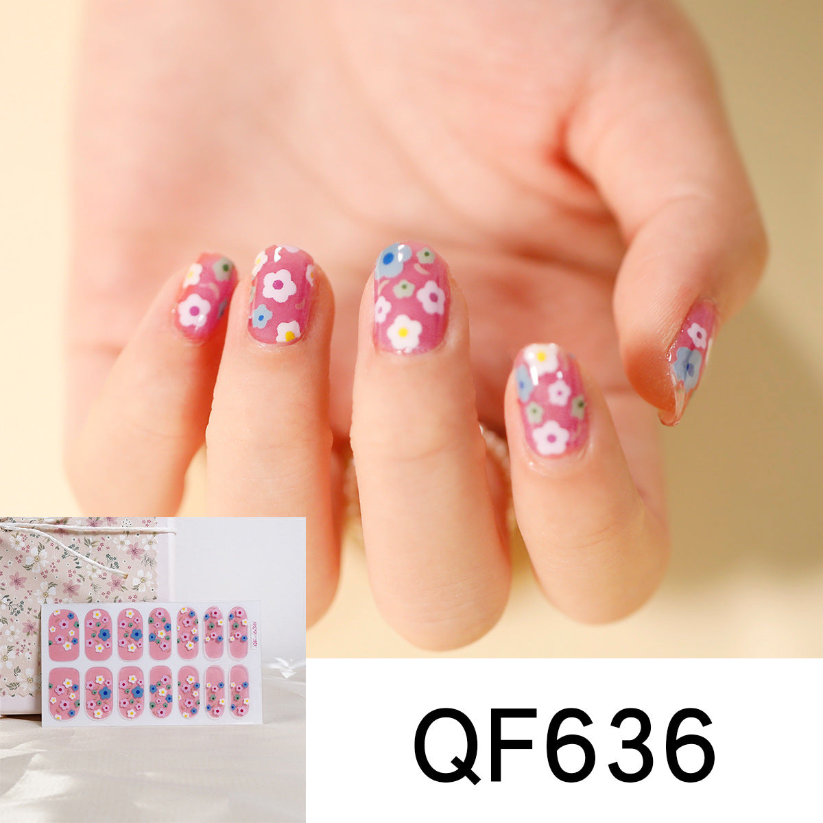 Künstliche Nagelgestaltung mit Herz-Motiv Brehn
