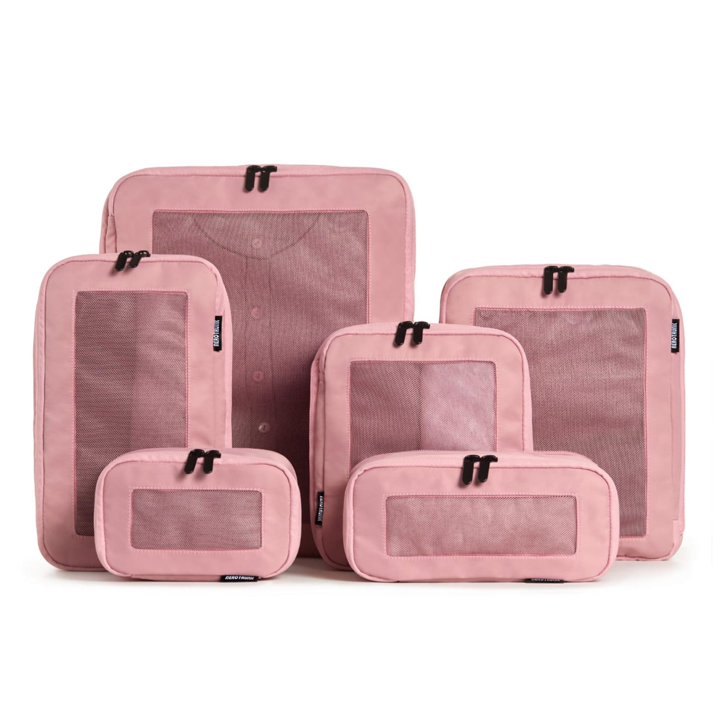 Unisex Aufbewahrungstaschen Set mit durchsichtigen Fächern Brehn
