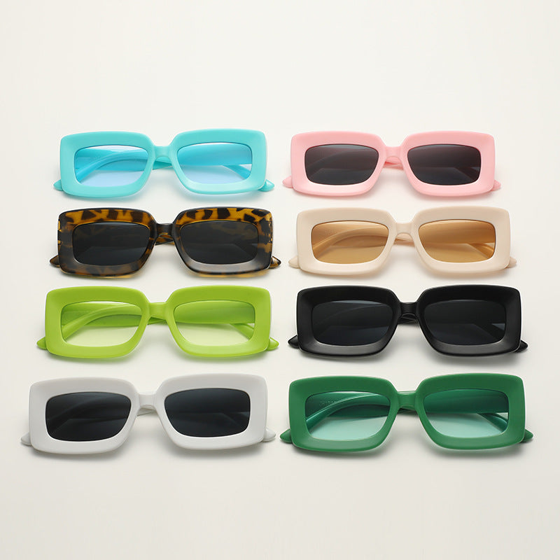 Damen trendige quadratische Sonnenbrille mit elegantem Kunststoffrahmen Brehn