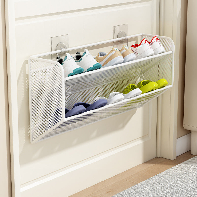 schlanker Über-Tür-Mesh-Schuhregal-Organisator mit belüftetem, schrägem Regal Brehn