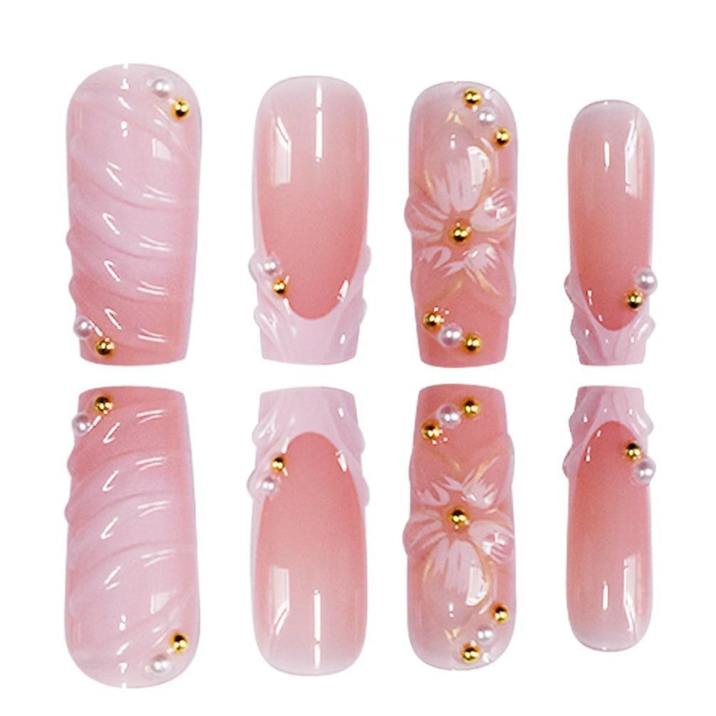 Elegante Floral Dekorierte Drucknägel Brehn