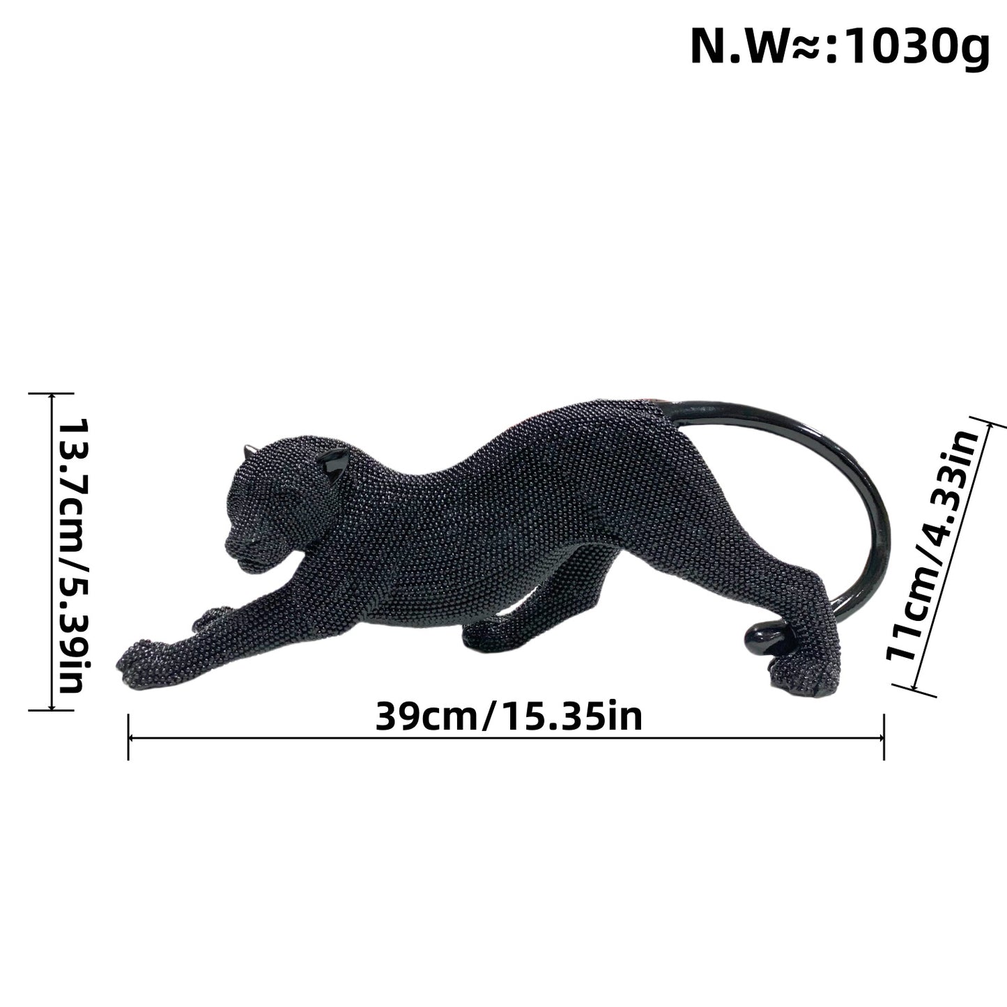 Elegante Dekofigur eines Panther Brehn