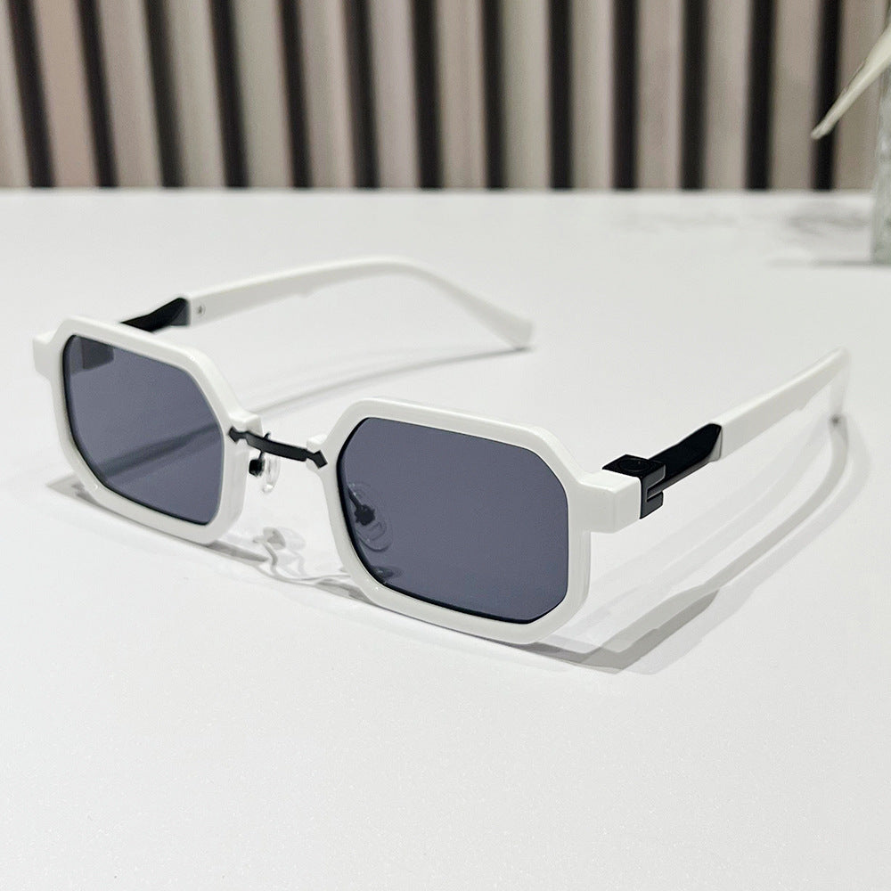 Moderne geometrische rechteckige Sonnenbrille Brehn