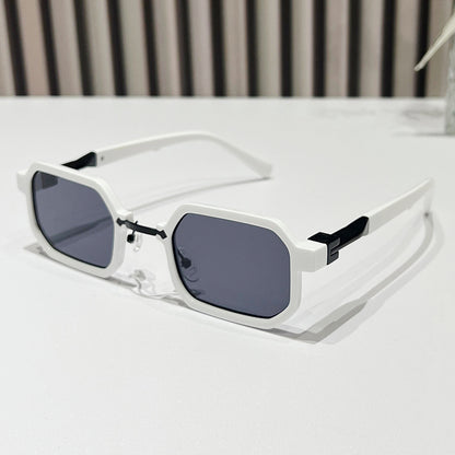 Moderne geometrische rechteckige Sonnenbrille Brehn