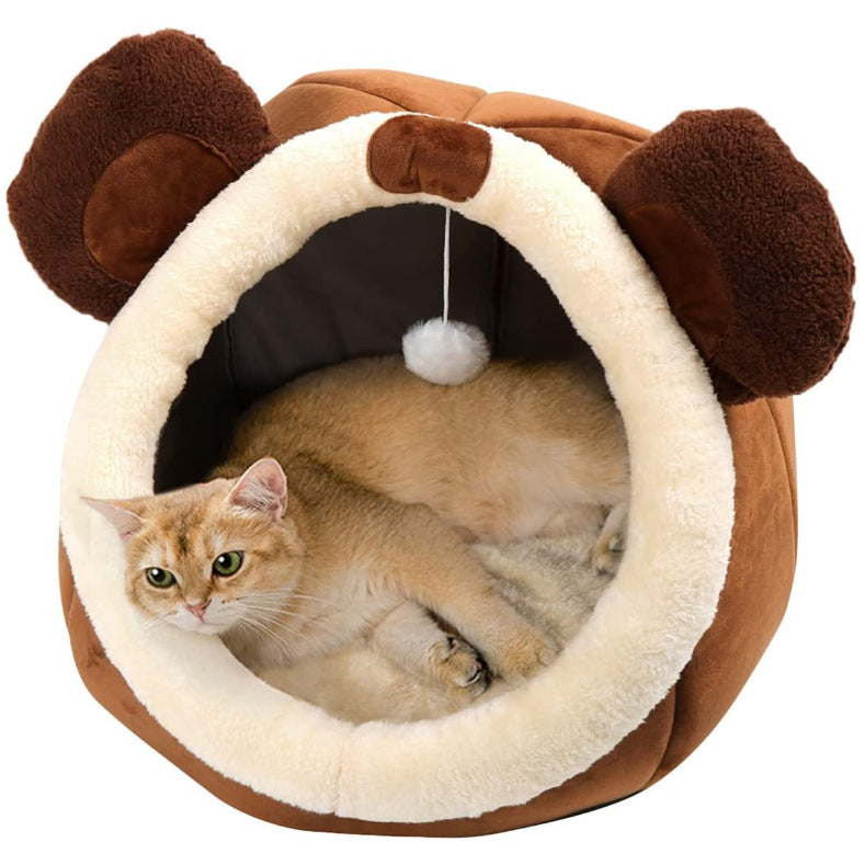 Gemütlicher Plüsch Katzenversteck Hundebett
