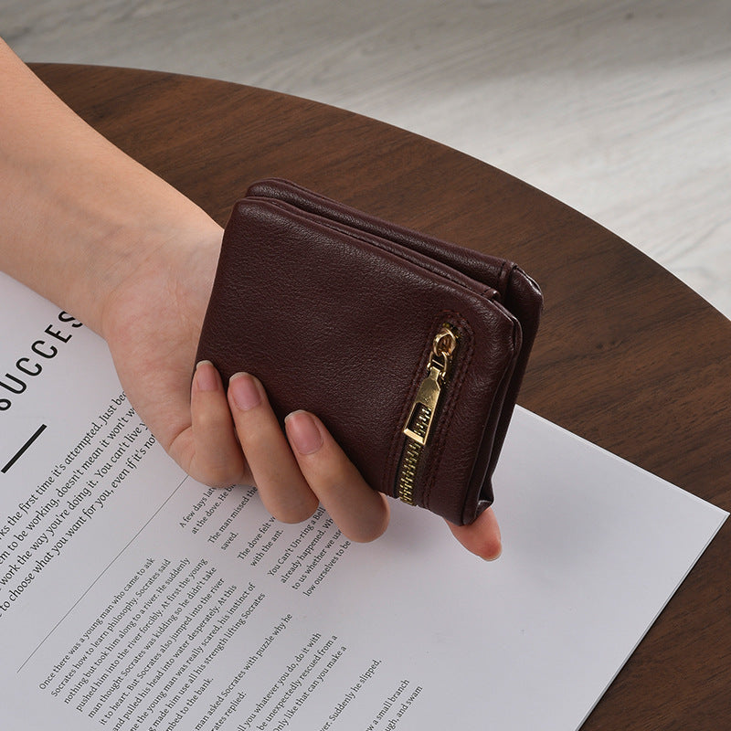 Stylische Reißverschluss-Münztasche Brehn