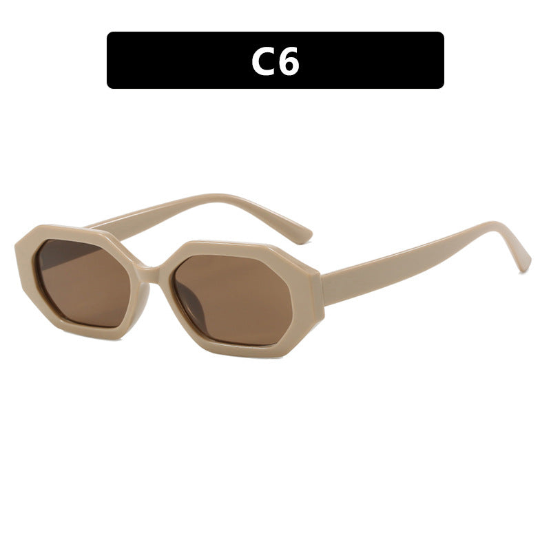 Damen auffällige Sonnenbrille im modernen achteckigen Design Brehn