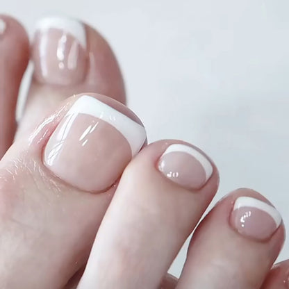 Französische Spitze Pediküre Nagelkunst