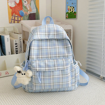 Stylische Karomuster-Rucksack Brehn