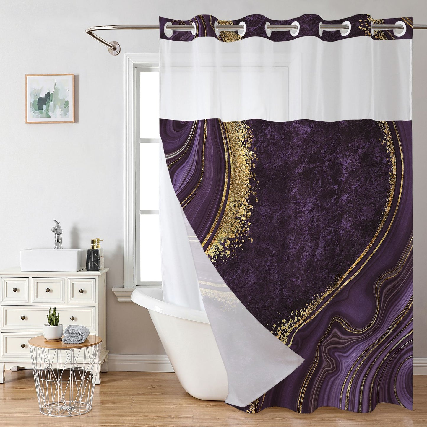 Elegante Marmor Design Duschvorhang Brehn