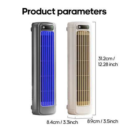 Unisex Einheitsgröße wiederaufladbarer schlanker tragbarer Turmventilator mit USB-Ladegerät, batteriebetriebenen, verstellbaren Lamellen, variabler Luftstrom, LED-Anzeige Brehn