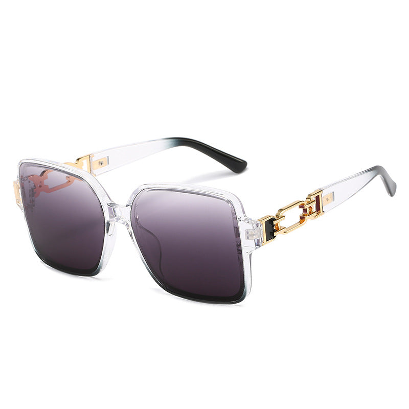 Damen stilvolle quadratische Sonnenbrille mit luxuriösem Schanierdesign Brehn