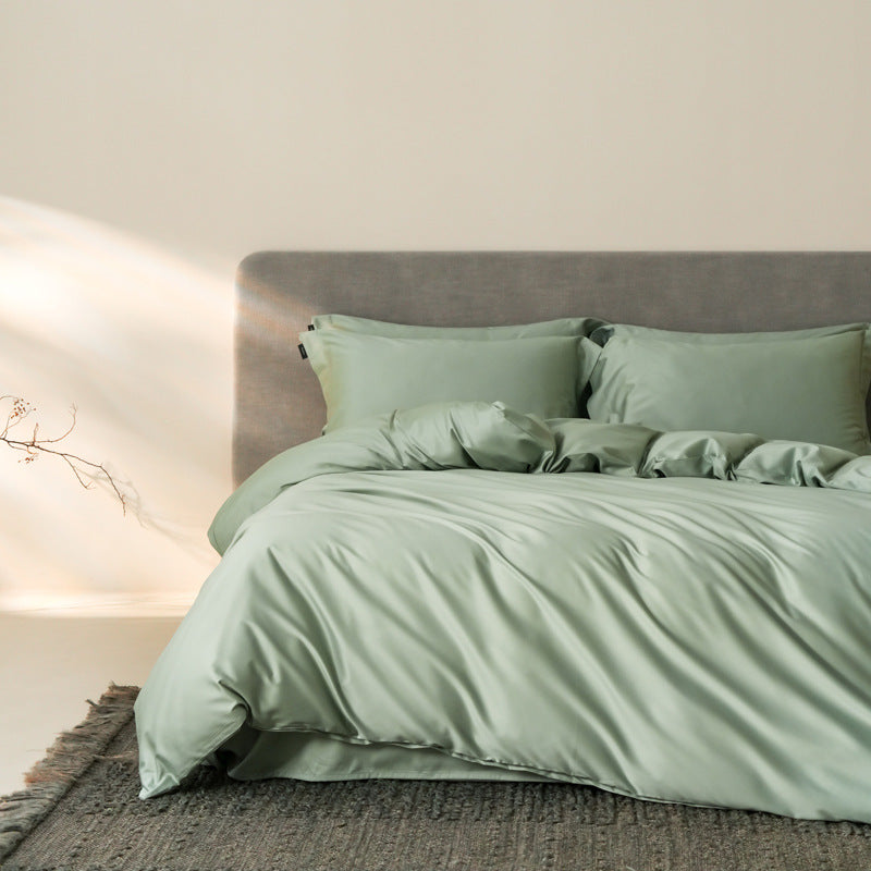 Umkehrbare Micro-Satin Bettbezug Set mit verdecktem Verschluss & Eckenbindungen