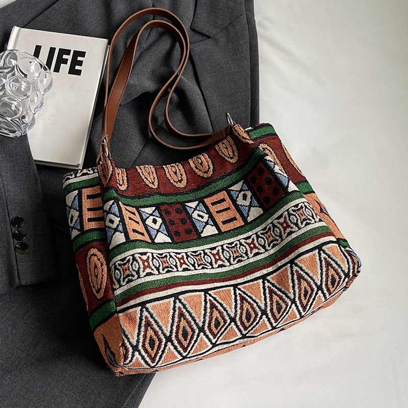 Bohemian-Stil Geflochtene Handtasche