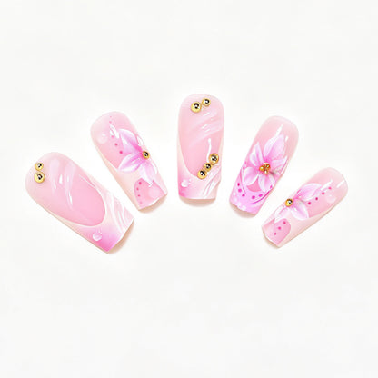 Künstlerisches Florales Nageldesign Set Brehn