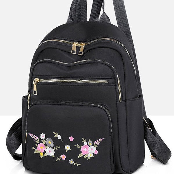 Frauen Floral Bestickter Rucksack Brehn