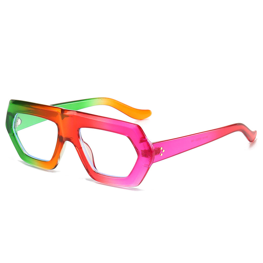 Damen modische optische Brille im extravaganten Hexagon-Design Brehn