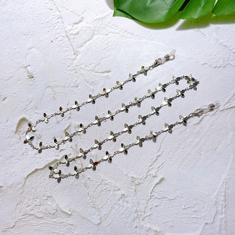 Modische Brillenhalterkette mit Filigranen Blütenanhängern Brehn