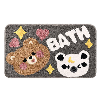 Cartoon Bär Design Badezimmermatte Brehn